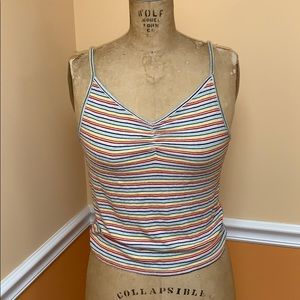 American eagle Rainbow stripped ribbed tank top